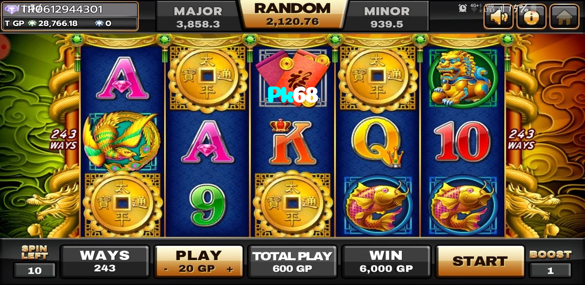 Pk68 casino presented on mobile device in Pakistan with slots and live games